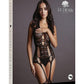Le Desire Lace Suspender Bodystocking - Black - One Size