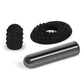 Le Wand Bullet Rechargeable Vibrator with Textured Silicone Sleeve and Ring - Black