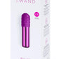 Le Wand Bullet Rechargeable Vibrator with Textured Silicone Sleeve and Ring - Cherry/Purple