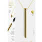Le Wand Vibrating Necklace Rechargeable Silicone Discreet Vibrator - Gold