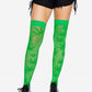 Leg Avenue 420 Net Thigh High - Green - One Size
