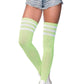 Leg Avenue Athlete Thigh High with 3 Stripe Top - Green - One Size