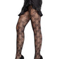 Leg Avenue Bow Net Tights - Black - One Size