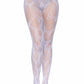 Leg Avenue Butterfly Net Tights - White - One Size