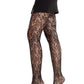 Leg Avenue Camellia Lace Tights - Black - One Size