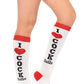 Leg Avenue Cocktails Knee Socks - Red/White - One Size
