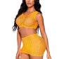 Leg Avenue Crochet Net Tank Crop Top and Mini Skirt