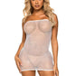 Leg Avenue Crystalized Fishnet Convertible Tube Dress - White - One Size