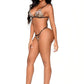 Leg Avenue Embroidered Floral Sheer Bra and G-String Panty