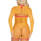 Leg Avenue Eyelet Net Mini Dress with Tie-Front Keyhole Detail and Shrug