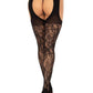 Leg Avenue Eyelet Rose Suspender Hose