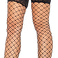 Leg Avenue Fence Net Stocking with Lace Top - Black - One Size
