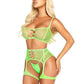 Leg Avenue Fishnet Bra Top and Garter Harness