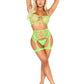Leg Avenue Fishnet Bra Top and Garter Harness