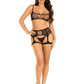 Leg Avenue Fishnet Bra Top and Garter Harness