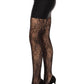 Leg Avenue Garden Rose Lace Tights - Black - One Size