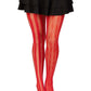Leg Avenue Harlequin Net Tights - Red - One Size