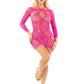 Leg Avenue Heart Net Keyhole Halter Mini Dress and Shrug