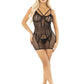 Leg Avenue Heart Net Mini Dress with Faux Garter Detail and G-String
