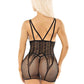 Leg Avenue Heart Net Mini Dress with Faux Garter Detail and G-String