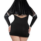 Leg Avenue Holy Hottie Set Boned Garter Dress with Cross Accents and Nun Habit (2 Piece) - 1x/2x - Black/White