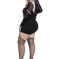 Leg Avenue Holy Hottie Set Boned Garter Dress with Cross Accents and Nun Habit
