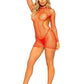Leg Avenue Industrial Net Cut Out Long Sleeved Mini Dress