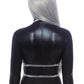 Leg Avenue Iridescent Studded Vinyl Body Harness - Silver - One Size