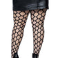 Leg Avenue Jumbo Pothole Net Tights - Black - Queen/XLarge/XXLarge