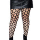 Leg Avenue Jumbo Pothole Net Tights - Black - Queen/XLarge/XXLarge