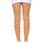 Leg Avenue Jumbo Pothole Net Tights - Neon Orange/Orange - One Size