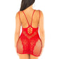 Leg Avenue Lace and Net Mini Dress with Dual Strap Detail