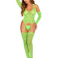 Leg Avenue Lace Halter Footless Cami Garter with Attached Toe Loop Stockings and Arm Warmers