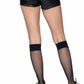 Leg Avenue Micro Net Knee Socks - Black - One Size
