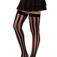 Leg Avenue Net and Opaque Striped Thigh Highs