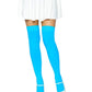 Leg Avenue Nylon Over The Knee - Blue/Neon Blue - One Size