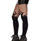 Leg Avenue Opaque Flame Tights with Fishnet Top - Black - One Size