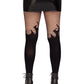 Leg Avenue Opaque Flame Tights with Fishnet Top