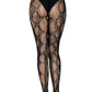 Leg Avenue Python Net Tights - Black - One Size