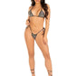 Leg Avenue Rhinestone Bikini Top and Side Tie Thong Panty