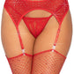 Leg Avenue Rhinestone Garter Belt - Red - One Size