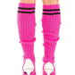 Leg Avenue Ribbed Stirrup Leg Warmers with Athletic Stripe