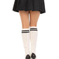 Leg Avenue Ribbed Stirrup Leg Warmers with Athletic Stripe