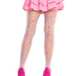Leg Avenue Rosette Jacquard Spandex Sheer Tights