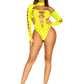 Leg Avenue Seamless Asymmetrical Cut Out Thong Back Bodysuit