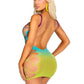 Leg Avenue Seamless Ombre Faux Lace Up Mini Dress - Ocean