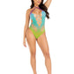 Leg Avenue Seamless Ombre Halter Bodysuit - One Size - Ocean