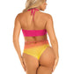 Leg Avenue Seamless Ombre Halter Bodysuit - One Size - Sunset