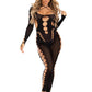 Leg Avenue Seamless Opaque Cut-Out Footless Bodystocking