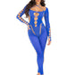 Leg Avenue Seamless Opaque Cut-Out Footless Bodystocking